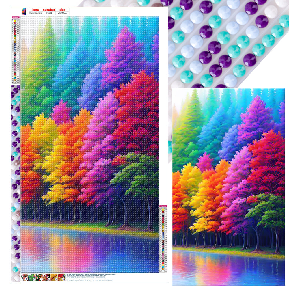 Rainbow Forest - Full Round Drill Diamond Painting 40*70CM