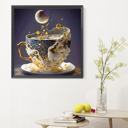 Starry Sky Teacup - Full Round Drill Diamond Painting 30*30CM