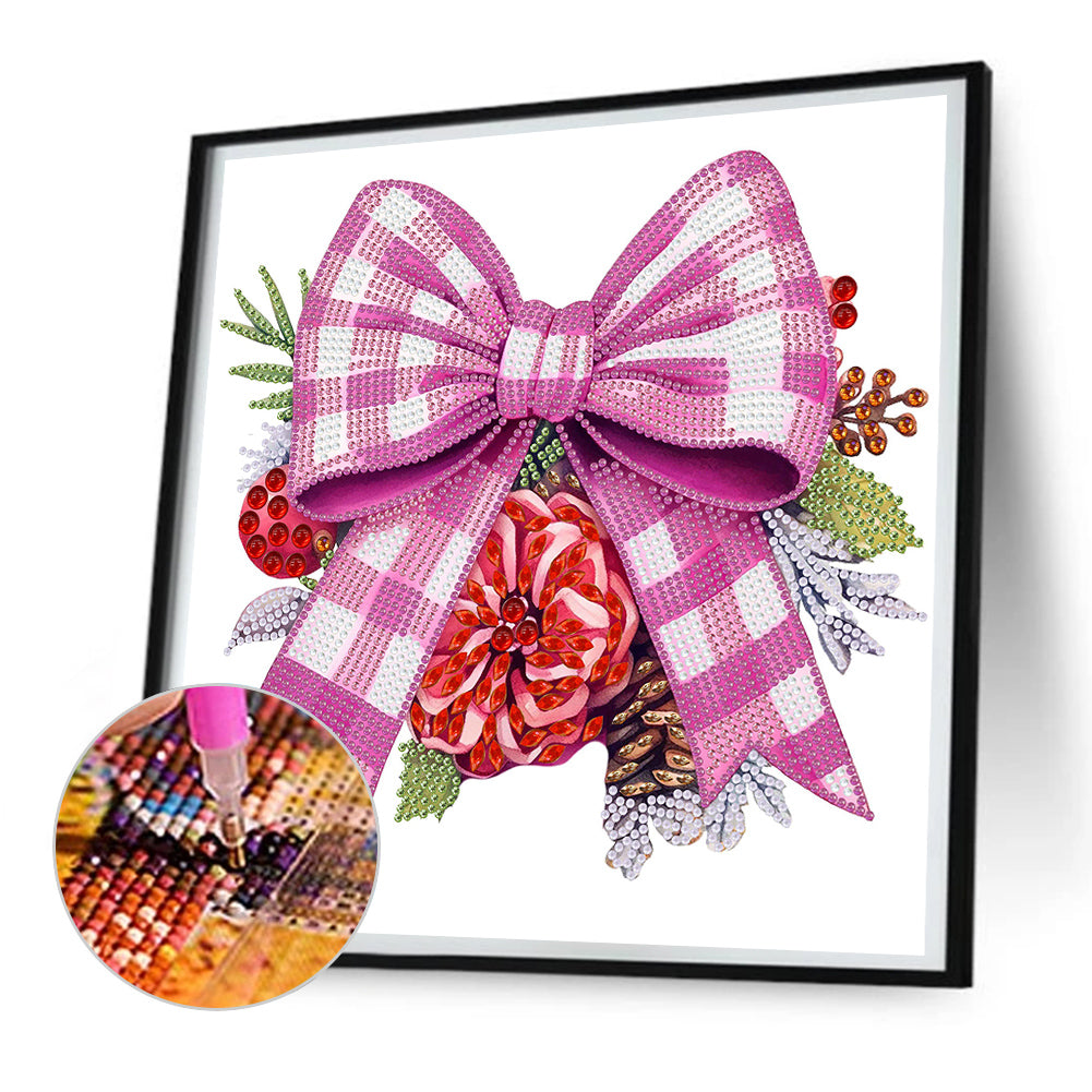 Christmas Bow - Special Shaped Drill Diamond Painting 30*30CM