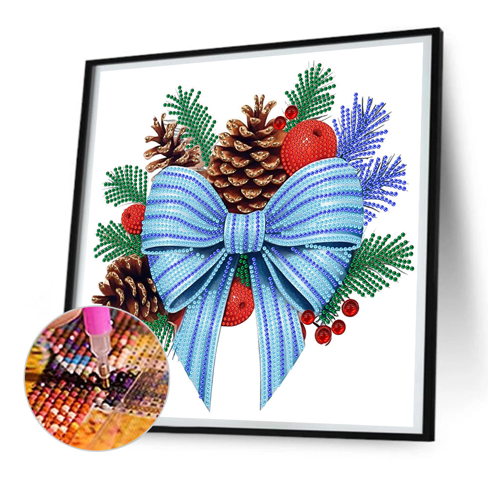 Christmas Bow - Special Shaped Drill Diamond Painting 30*30CM