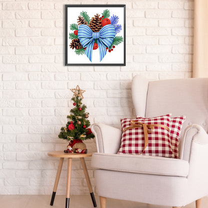 Christmas Bow - Special Shaped Drill Diamond Painting 30*30CM