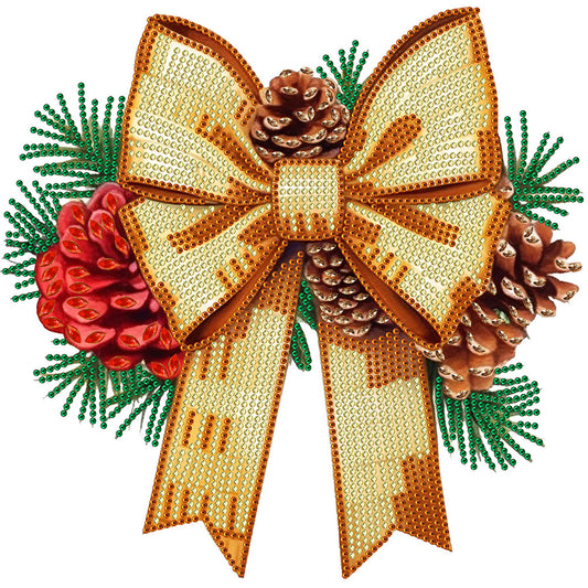 Christmas Bow - Special Shaped Drill Diamond Painting 30*30CM