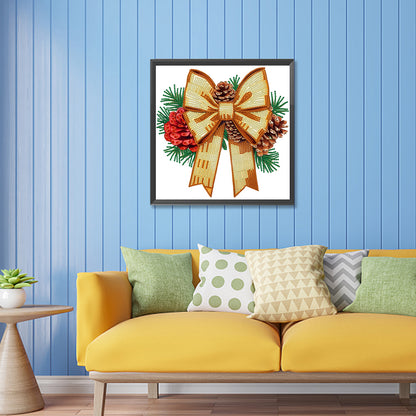 Christmas Bow - Special Shaped Drill Diamond Painting 30*30CM