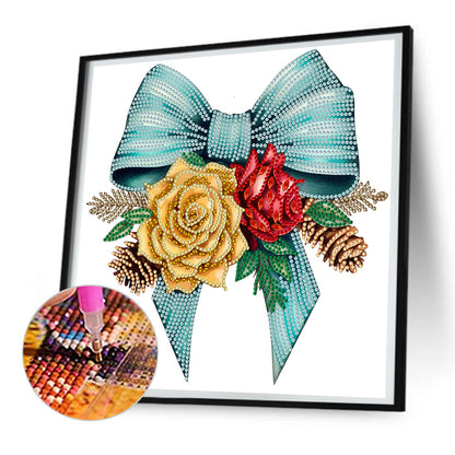 Christmas Bow - Special Shaped Drill Diamond Painting 30*30CM