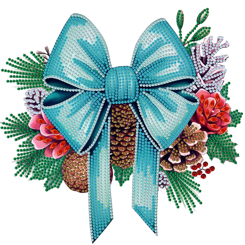 Christmas Bow - Special Shaped Drill Diamond Painting 30*30CM