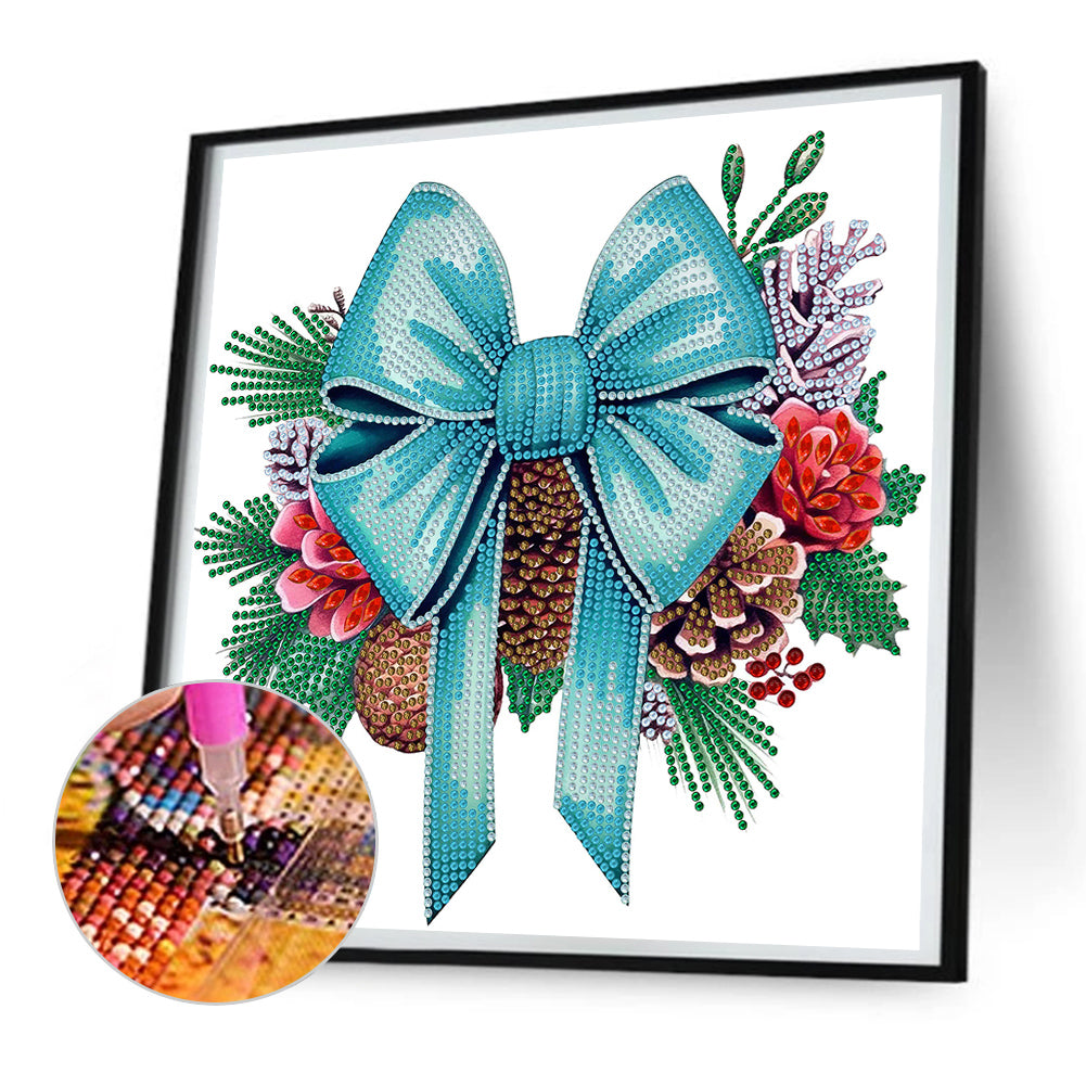 Christmas Bow - Special Shaped Drill Diamond Painting 30*30CM