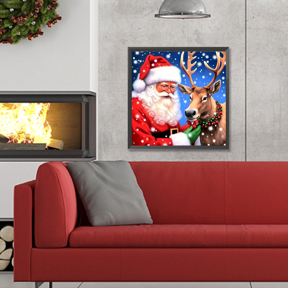 Santa Claus - Full Round Drill Diamond Painting 30*30CM