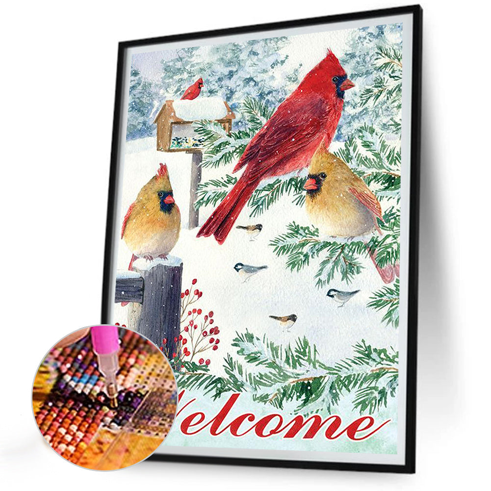 Cardinal - Full Round Drill Diamond Painting 30*40CM