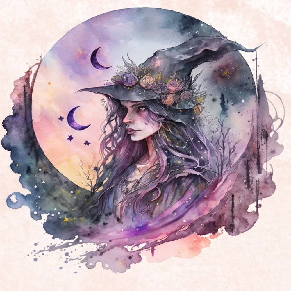 Halloween Witch - Full Round Drill Diamond Painting 40*40CM