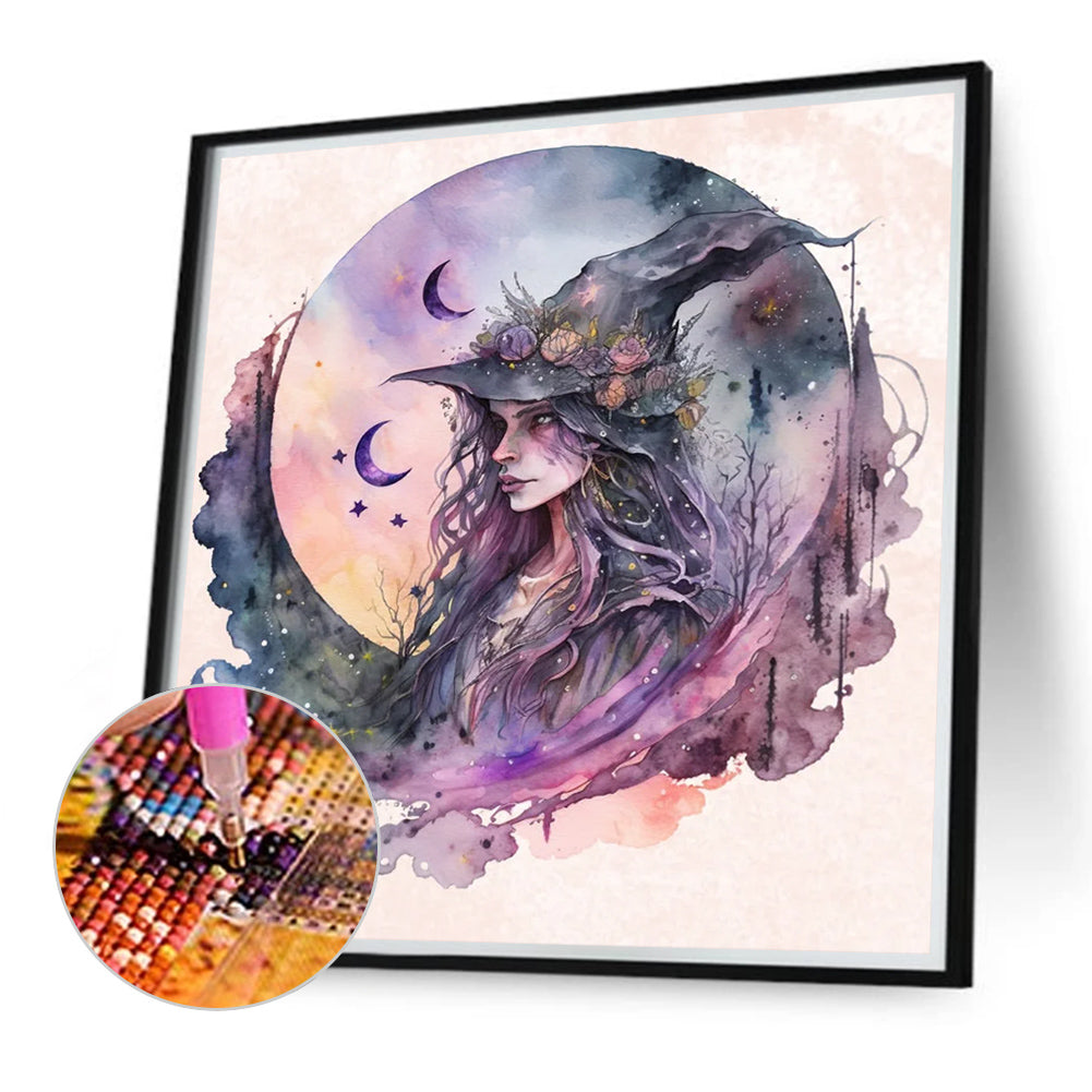 Halloween Witch - Full Round Drill Diamond Painting 40*40CM