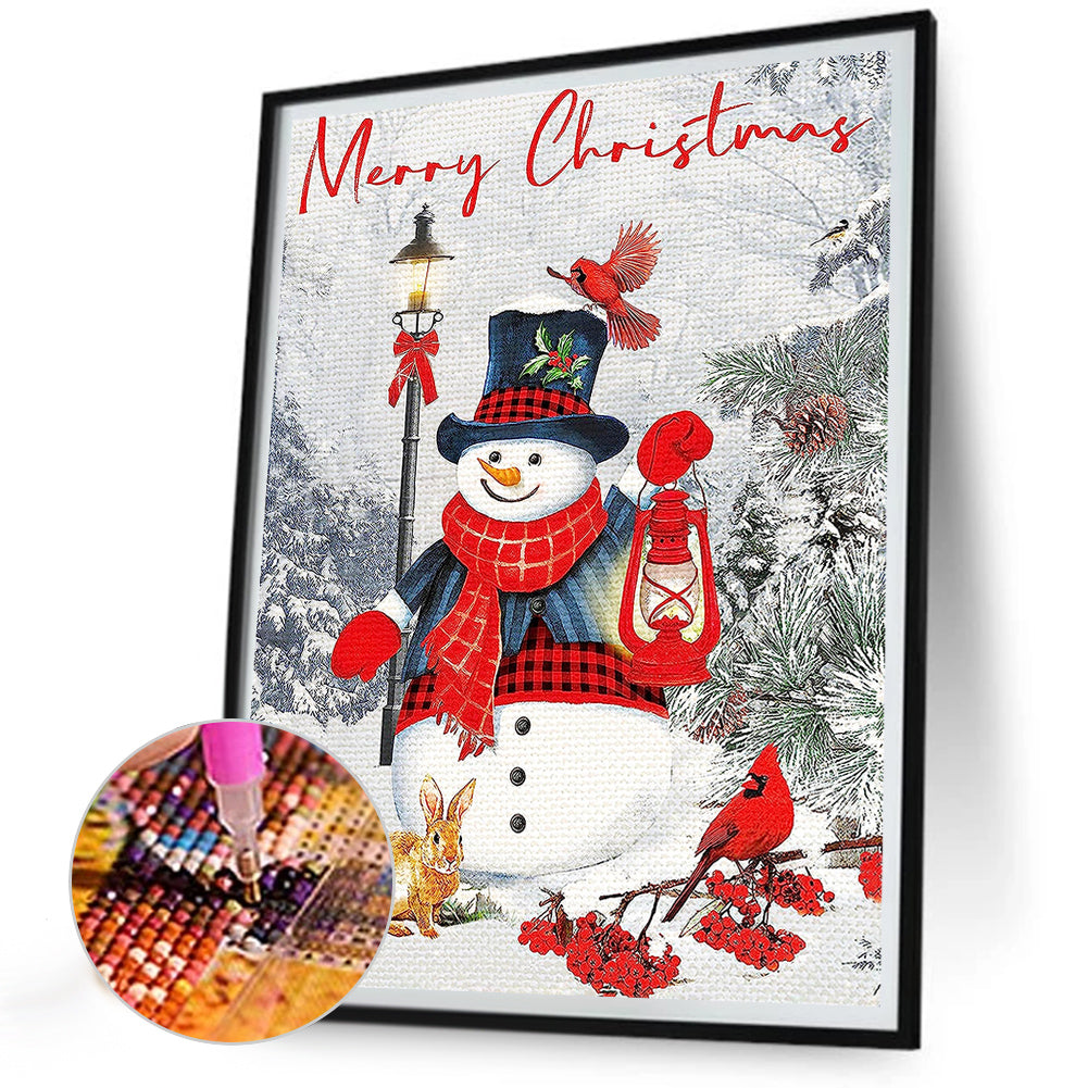 Snowman - Full Round Drill Diamond Painting 30*40CM