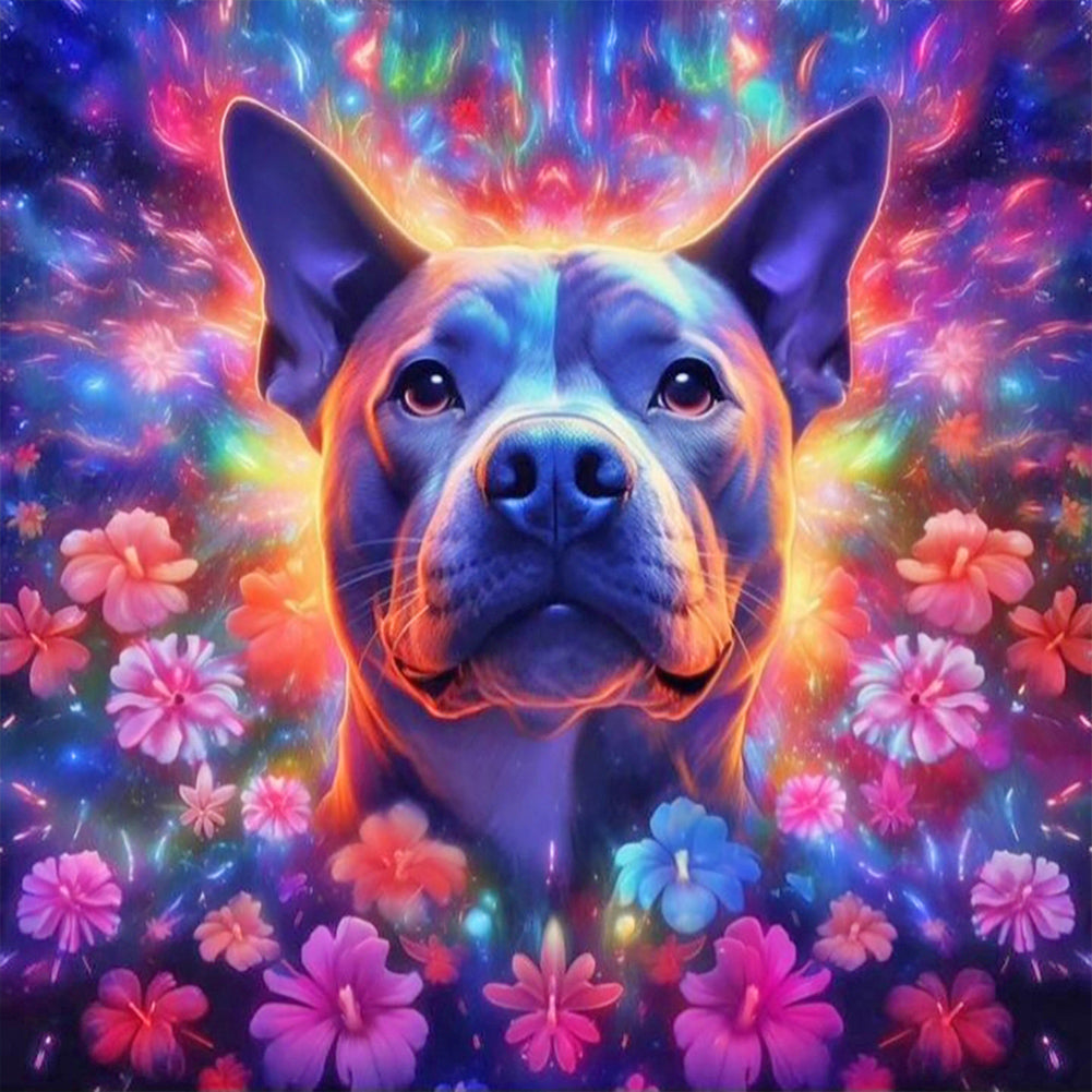 Colorful Dog - Full Round Drill Diamond Painting 30*30CM