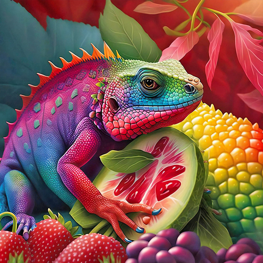 Lizard - Full Round Drill Diamond Painting 30*30CM