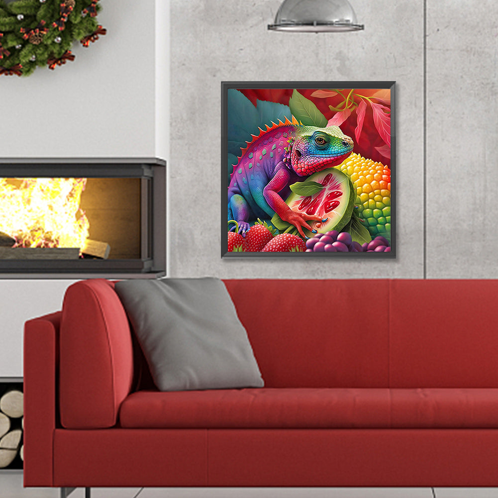 Lizard - Full Round Drill Diamond Painting 30*30CM