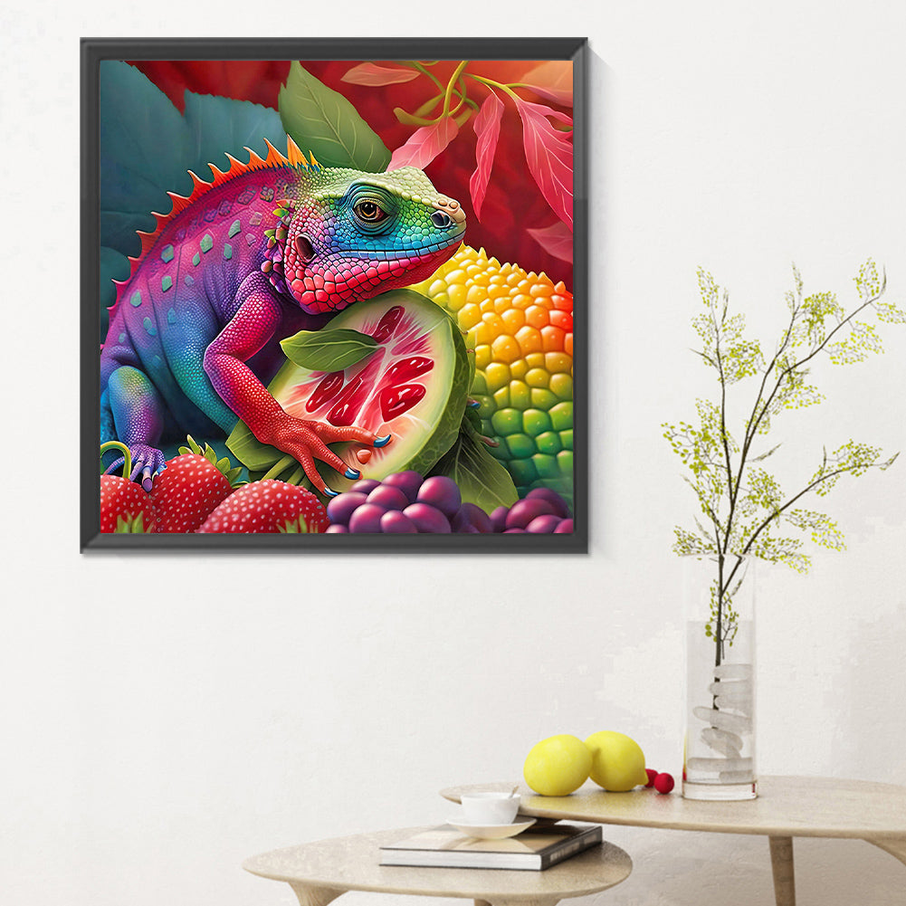 Lizard - Full Round Drill Diamond Painting 30*30CM