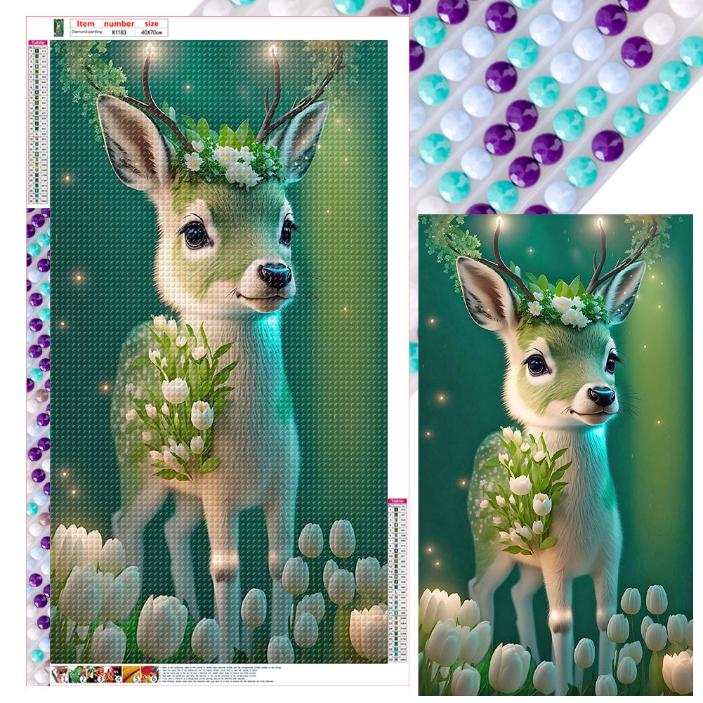 Deer - Full Round Drill Diamond Painting 40*70CM