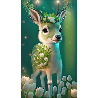 Deer - Full Round Drill Diamond Painting 40*70CM