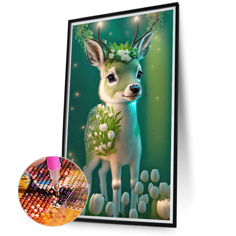 Deer - Full Round Drill Diamond Painting 40*70CM