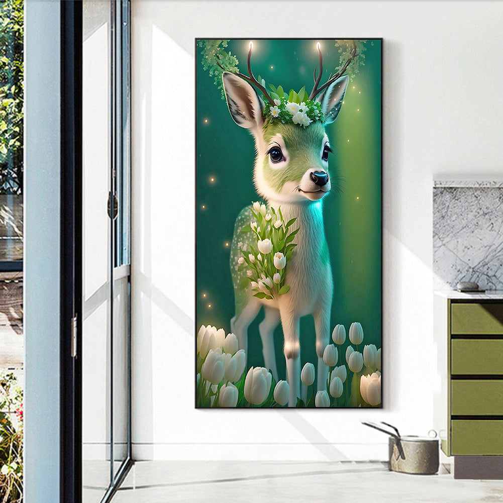 Deer - Full Round Drill Diamond Painting 40*70CM