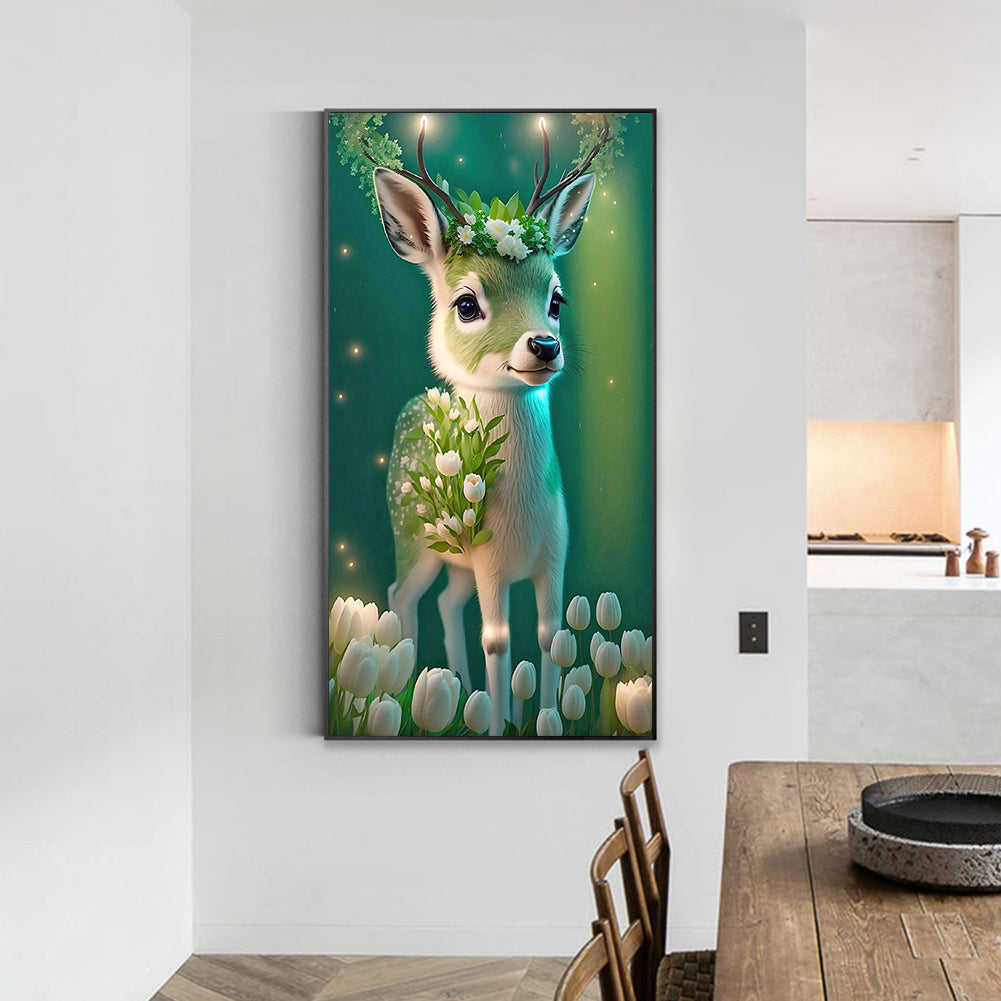 Deer - Full Round Drill Diamond Painting 40*70CM
