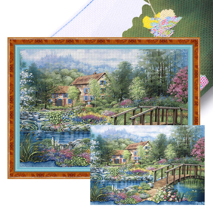 Forest Villa - 18CT Stamped Cross Stitch 60*45CM