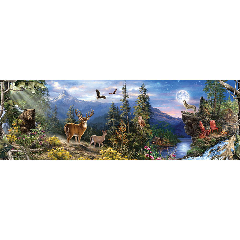 Forest Animals - 18CT Stamped Cross Stitch 90*30CM