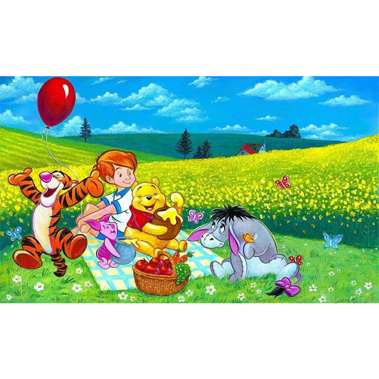 Winnie The Pooh And His Friends - Full Round Drill Diamond Painting 50*30CM