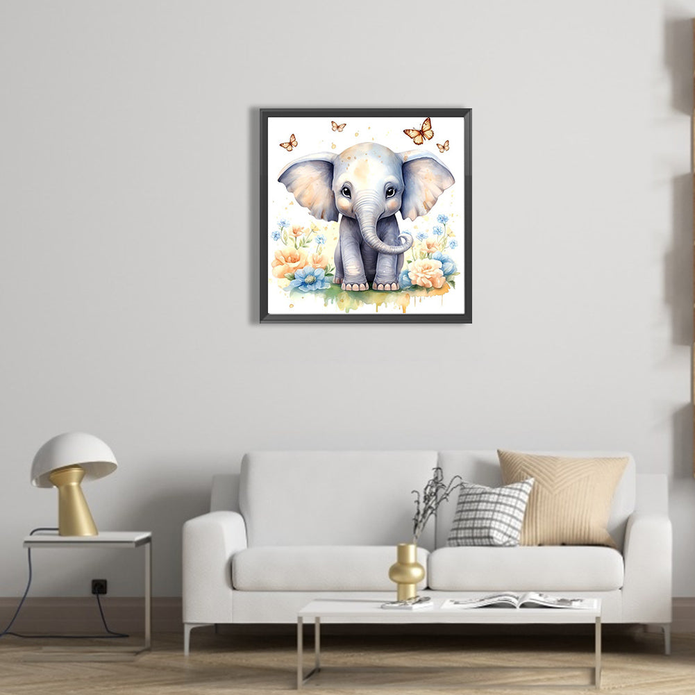 Elephant - Full AB Dril Square Diamond Painting 40*40CM