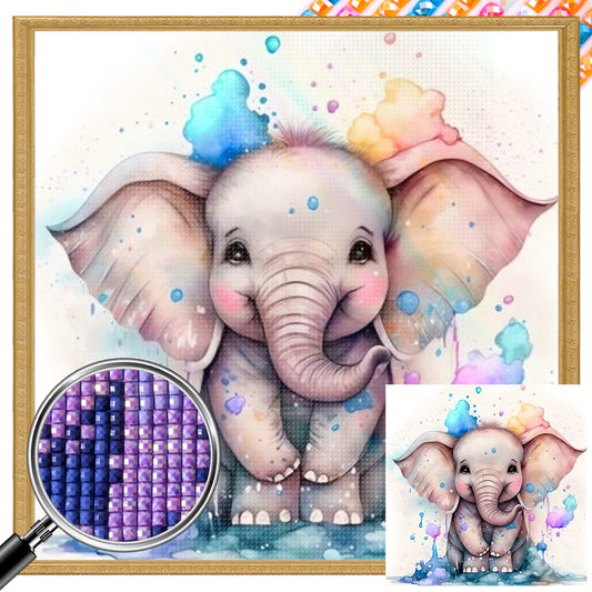 Elephant - Full AB Dril Square Diamond Painting 40*40CM