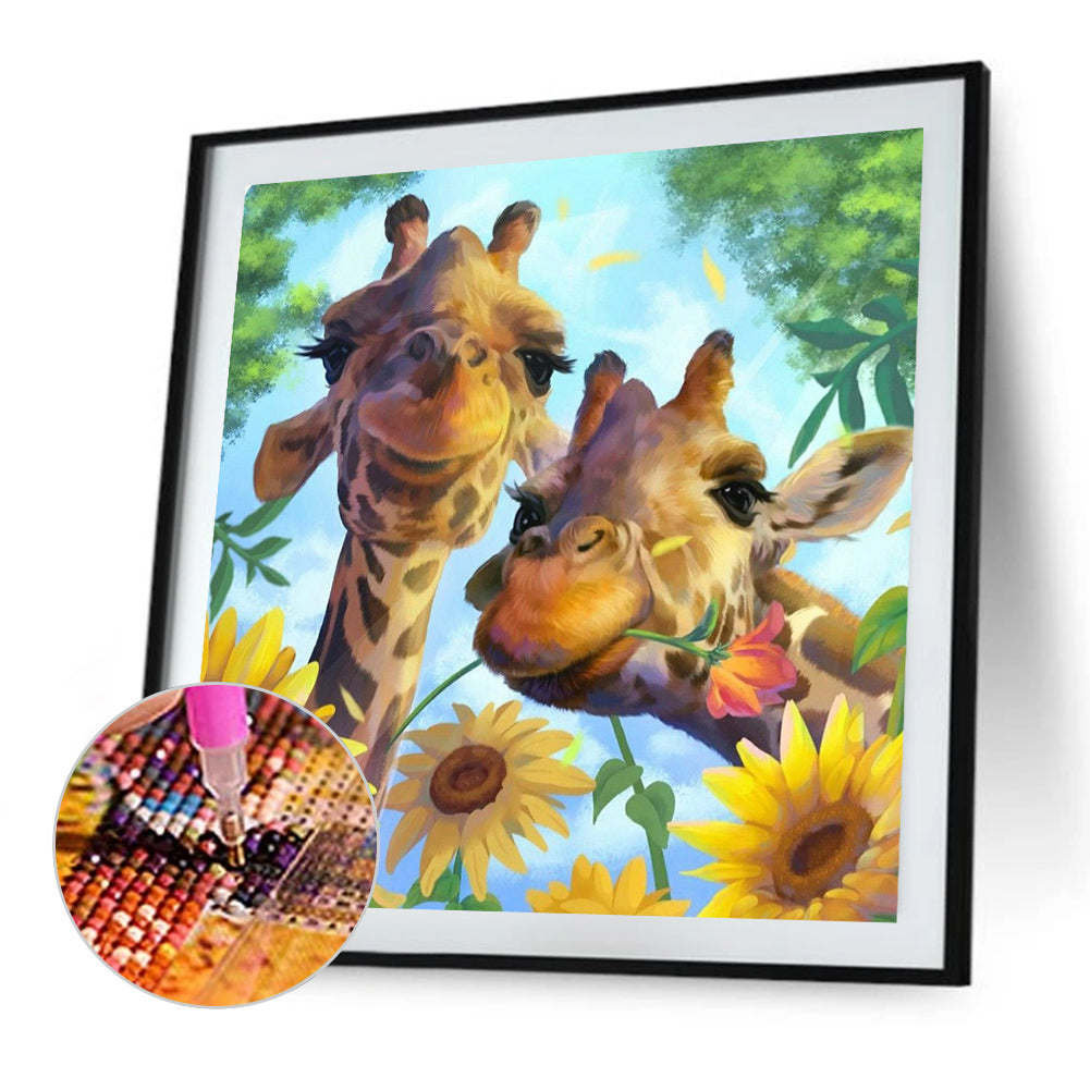 Giraffe - Full AB Dril Square Diamond Painting 40*40CM