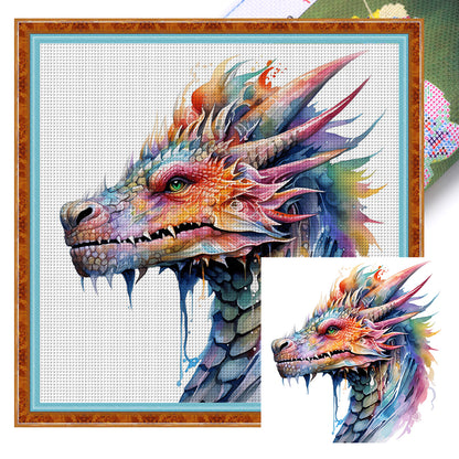 Dragon - 16CT Stamped Cross Stitch 35*35CM