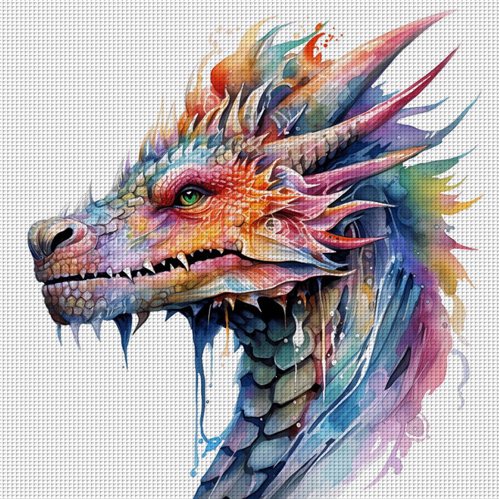 Dragon - 16CT Stamped Cross Stitch 35*35CM