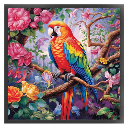 Flowers And Birds - 18CT Stamped Cross Stitch 40*40CM