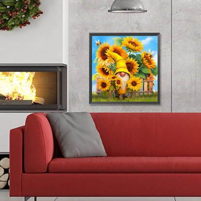 Sunflowers And Goblins - Full Round Drill Diamond Painting 30*30CM