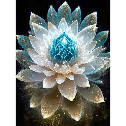 Holy Lotus Flower - Full Round Drill Diamond Painting 30*40CM