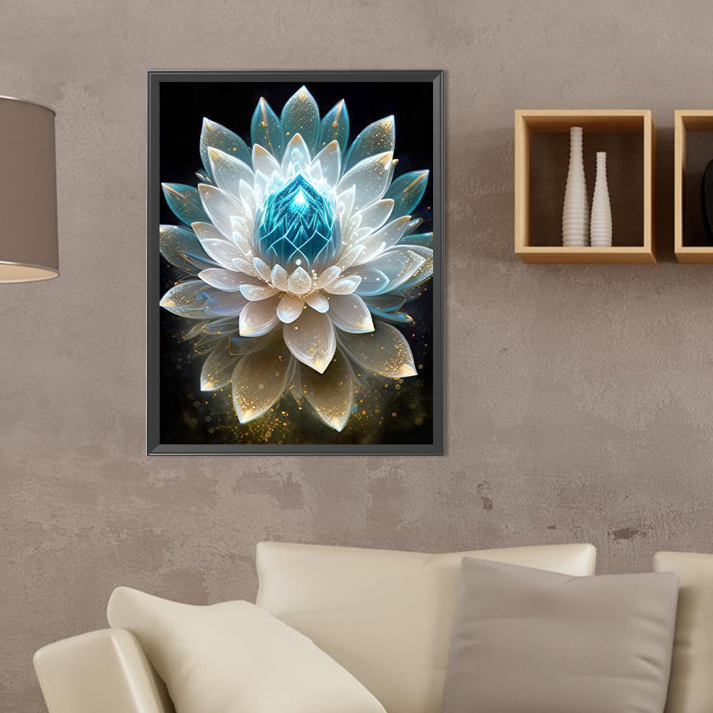 Holy Lotus Flower - Full Round Drill Diamond Painting 30*40CM