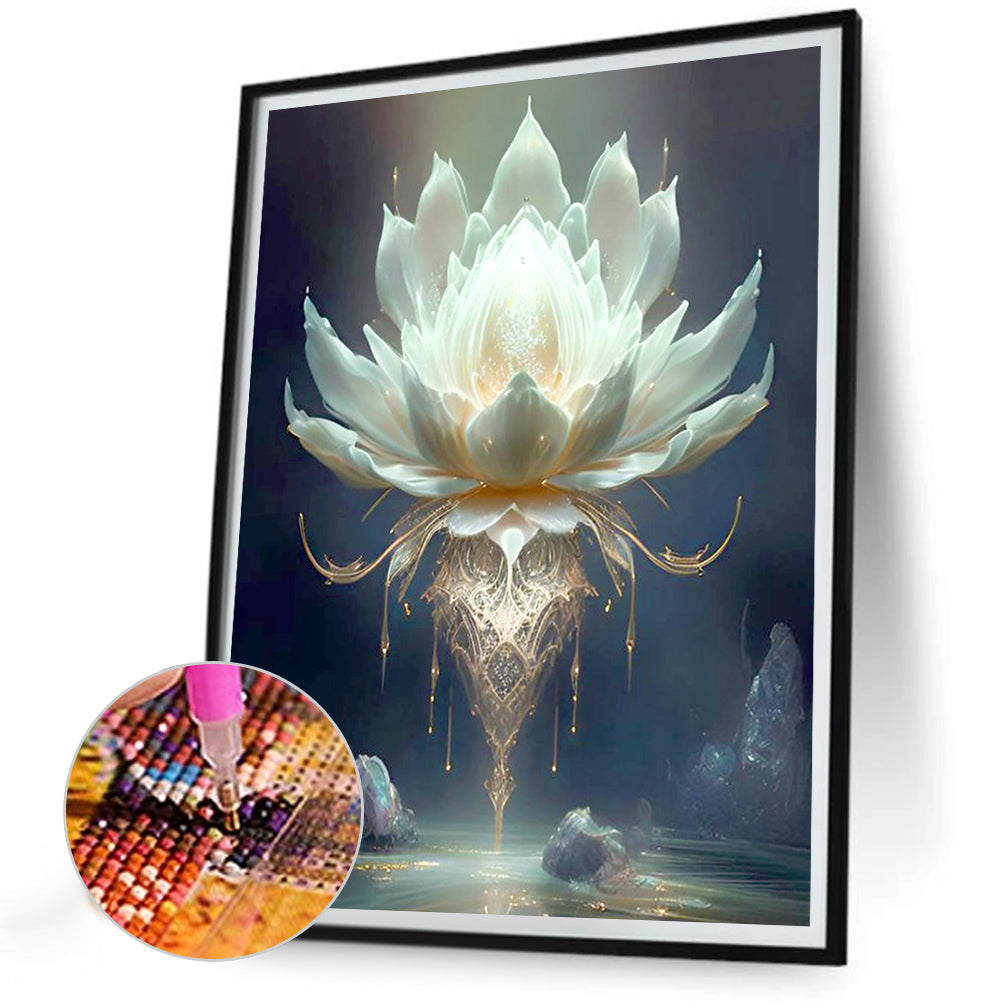 Holy Lotus Flower - Full Round Drill Diamond Painting 30*40CM