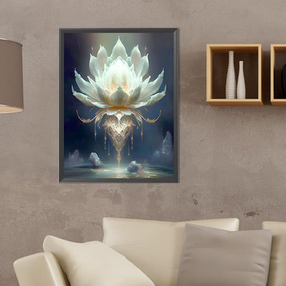 Holy Lotus Flower - Full Round Drill Diamond Painting 30*40CM