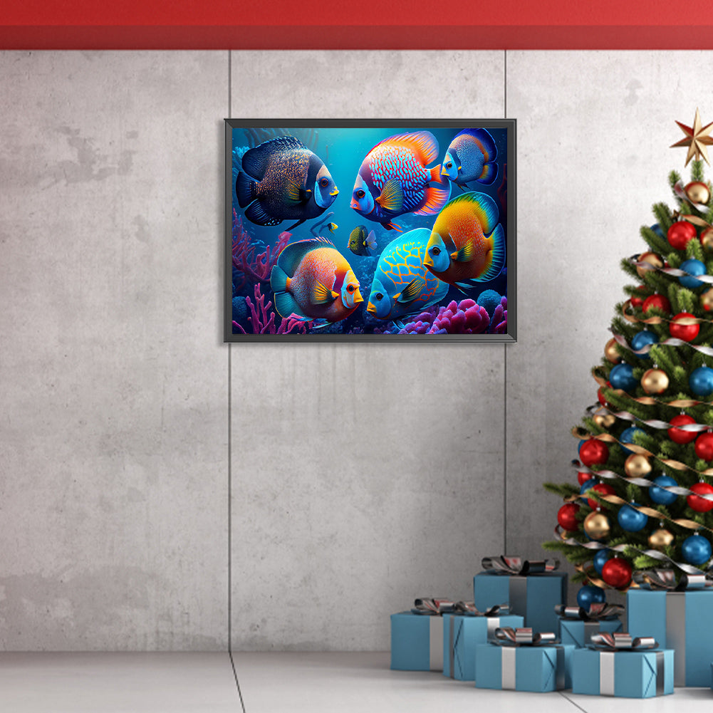 Deep Sea Fish - Full Square Drill Diamond Painting 40*30CM