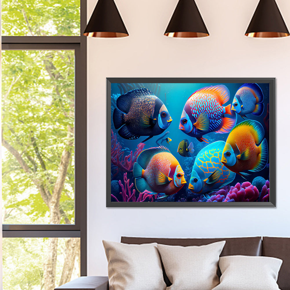 Deep Sea Fish - Full Square Drill Diamond Painting 40*30CM