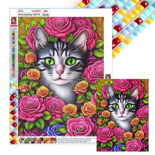 Cat - Full Square Drill Diamond Painting 30*40CM