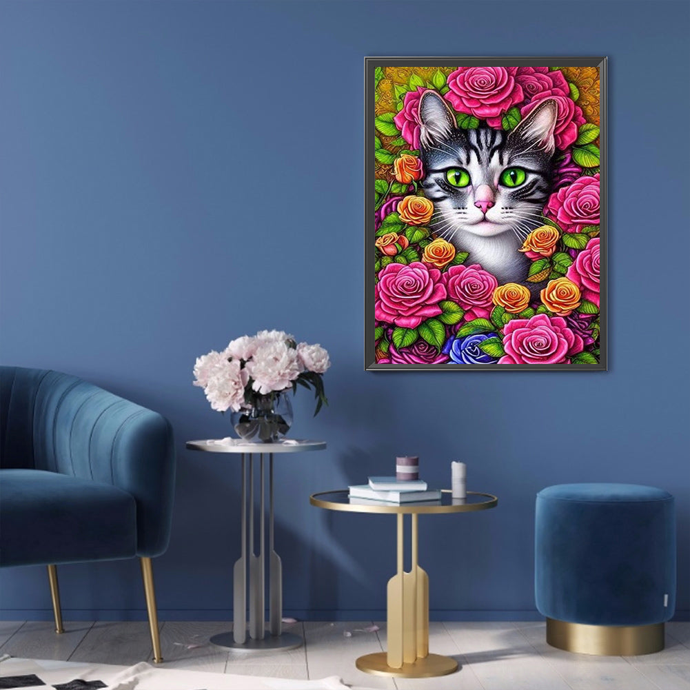 Cat - Full Square Drill Diamond Painting 30*40CM