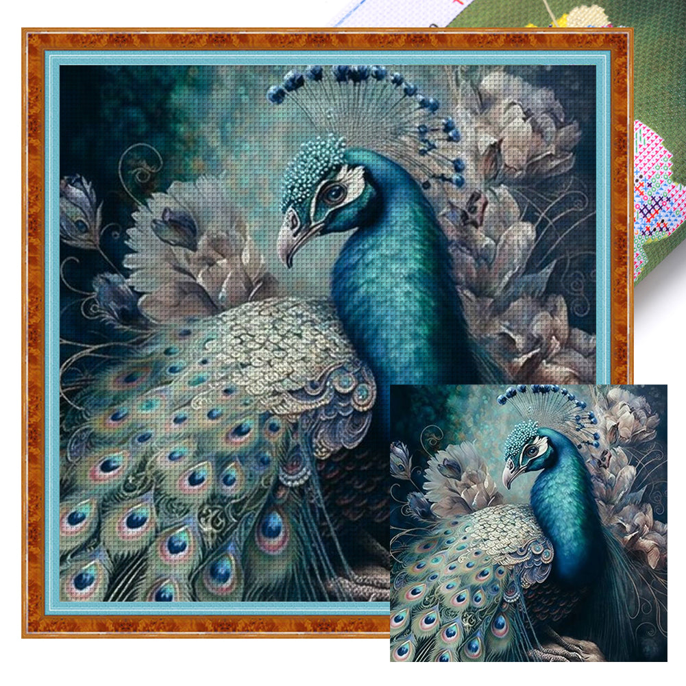 Peacock - 11CT Stamped Cross Stitch 40*40CM