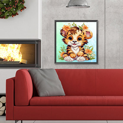 Tiger - Full Round Drill Diamond Painting 30*30CM