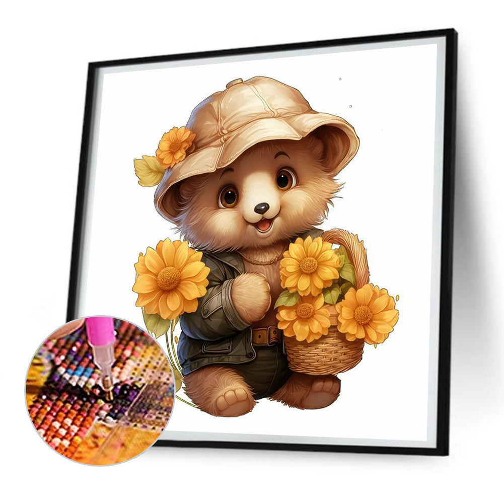 Bear - Full Round Drill Diamond Painting 30*30CM