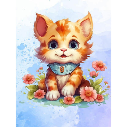 Kitten - Full Round Drill Diamond Painting 30*40CM