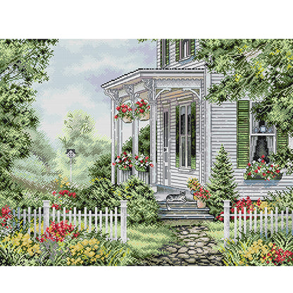 Sweet Home - 14CT Stamped Cross Stitch 53*44CM(Joy Sunday)