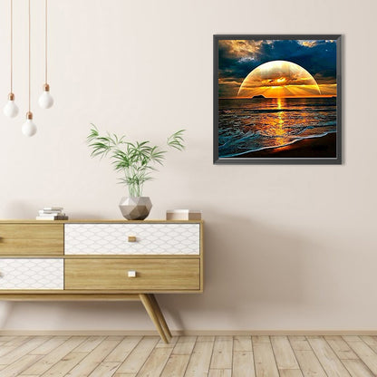 Sunrise At Sea - Full AB Dril Round Diamond Painting 40*40CM