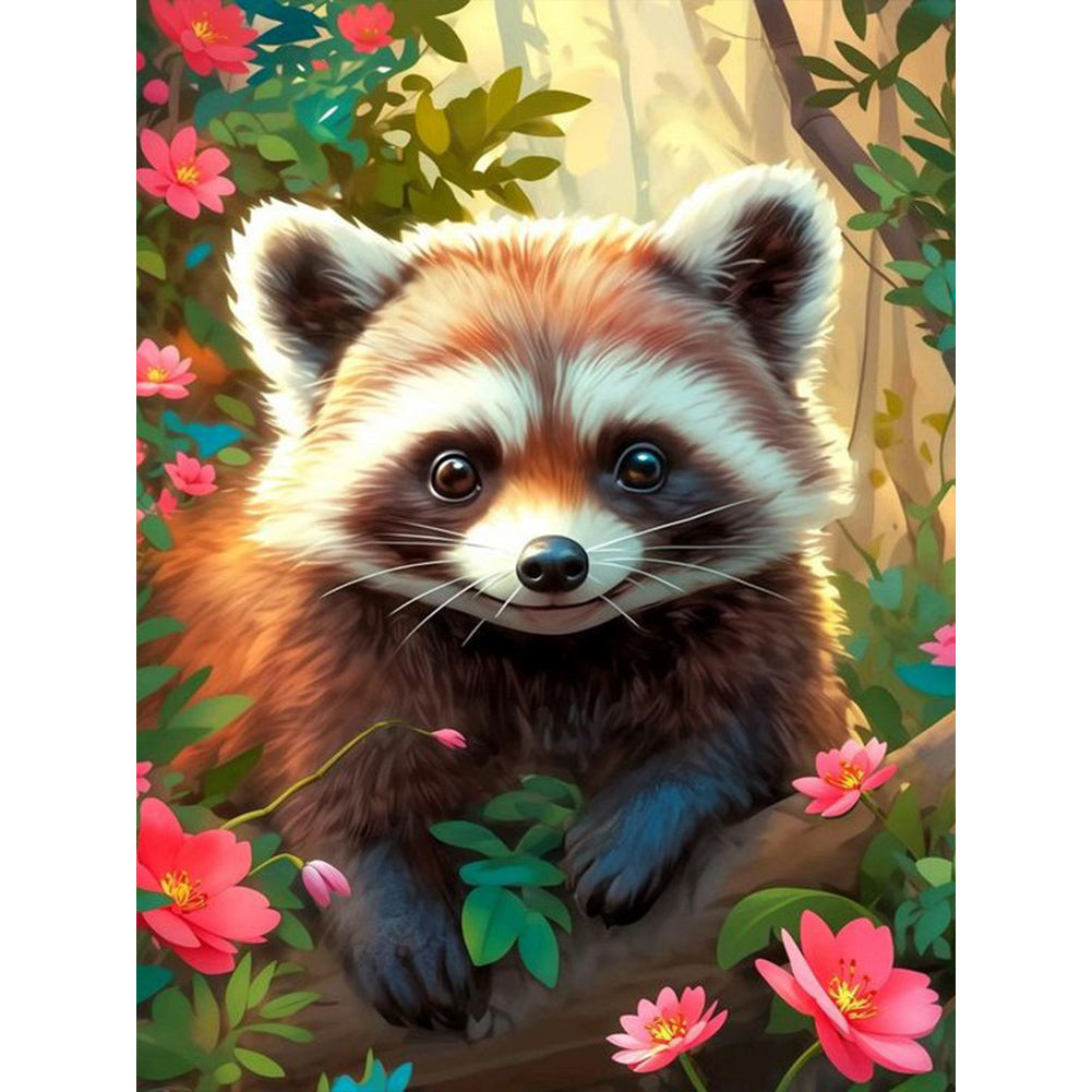 Raccoon - Full Round Drill Diamond Painting 30*40CM