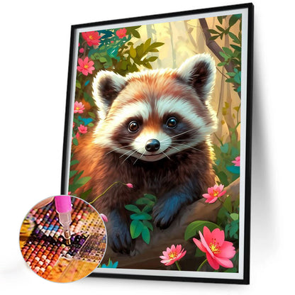 Raccoon - Full Round Drill Diamond Painting 30*40CM